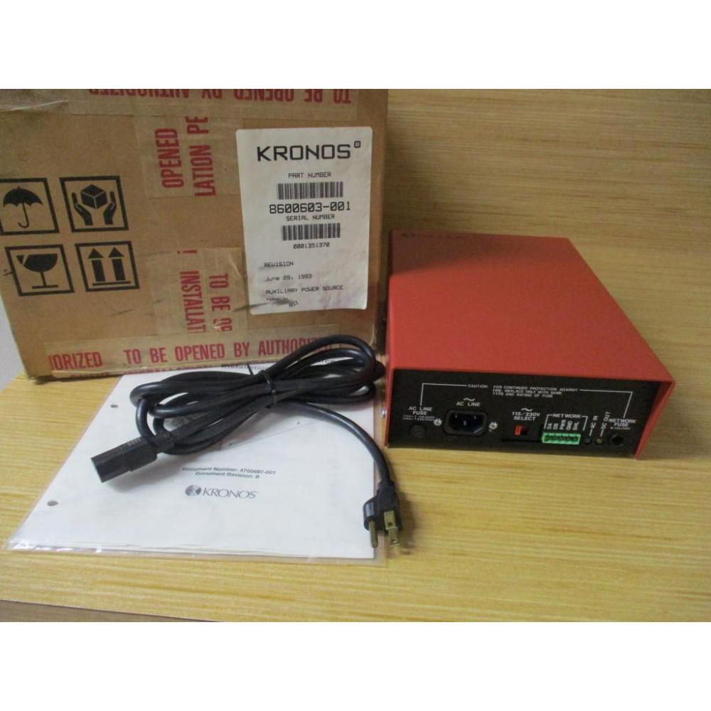Kronos 8600603-001 Auxiliary Power Source 8600603001