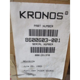 Kronos 8600603-001 Auxiliary Power Source 8600603001