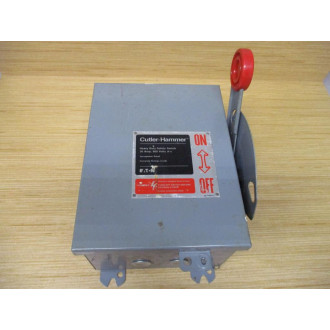 Cutler Hammer DH361UDK Eaton Safety Switch 5 Knockouts - Used