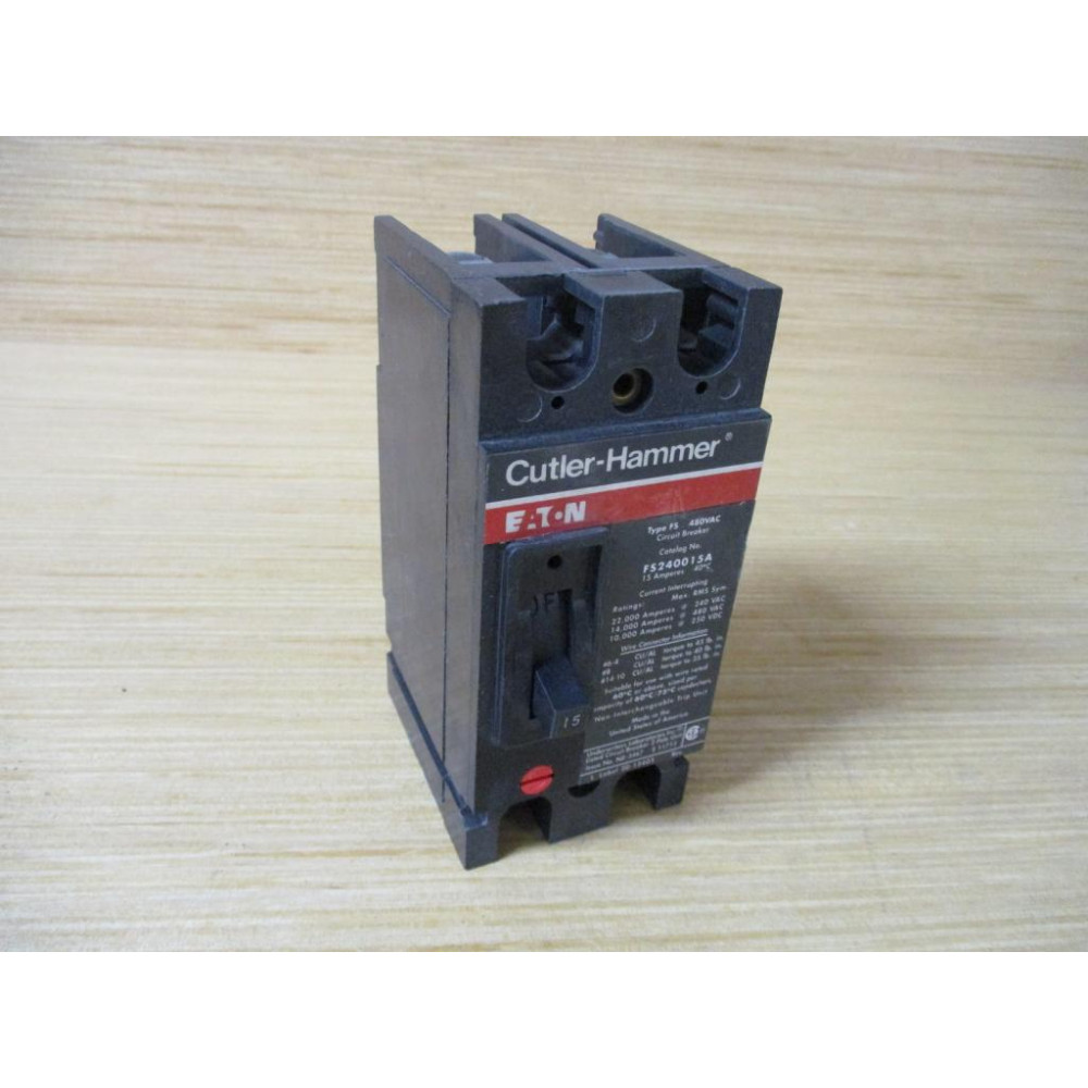 Cutler Hammer FS240015A Eaton 15AMP Circuit Breaker - New No Box