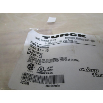 Turck WKB3T-10 Cable U2229-03