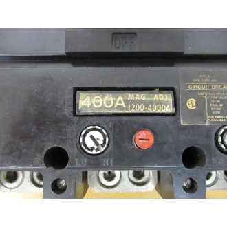 General Electric THJK436F000 Circuit Breaker 400 AMP - Used