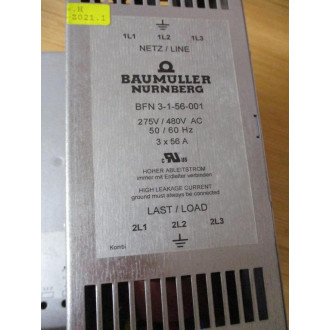 Baumuller Nurnberg MDR3X80-20 Servo Drive MDR3X8020 W BFN 3-1-56-001 - Used