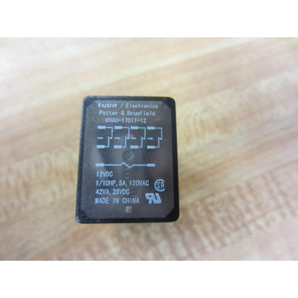 Potter & Brumfield KHAU-17D11-12V DC Relay KHAU-17D11-12VDC - New No Box
