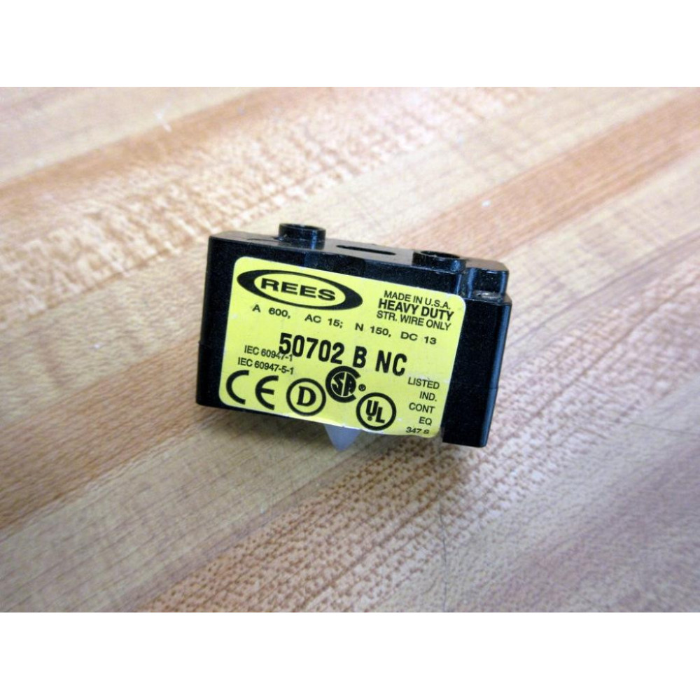 Rees 50702 B NC Contact Block 50702BNC - New No Box Rees 50702 B NC Contact Block 50702BNC - New No Box