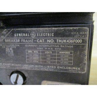 General Electric THJK436F000 Circuit Breaker 300 AMP, WLever - Used