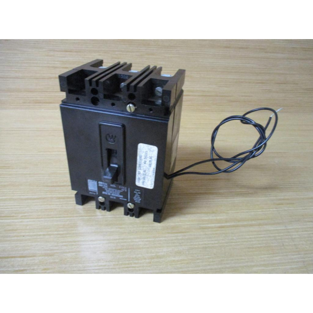 Westinghouse EHB3100 100A Circuit  Breaker 4989D52G44 W Shunt Trip - Used