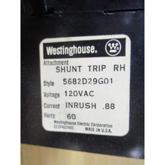 Westinghouse EHB3100 100A Circuit  Breaker 4989D52G44 W Shunt Trip - Used