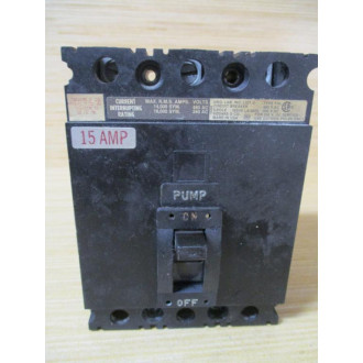 Square D FAL34015 Circuit Breaker 15 Amp FAL30415 Old Style - Used