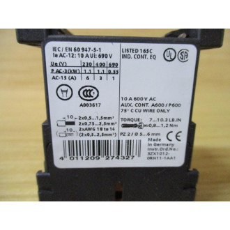 Siemens 3RH1131-1BB40 Contactor 3RH11311BB40 - New No Box