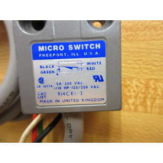MicroSwitch 914CE1-3 Honeywell Micro Switch 914CE13 - New No Box