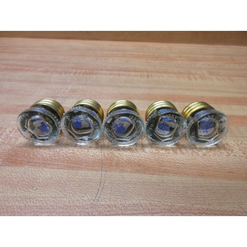 Eagle Electric 690-15 Ferry Glass Plug Fuse 15A-125V (Pack of 5) - New No Box