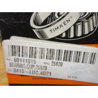 Timken 25820 Tapered Roller Bearing