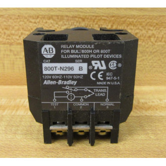 Allen Bradley 800T-N296 Relay Module - New No Box
