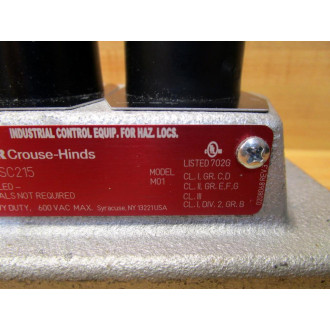 Cooper Crouse Hinds EDSC215 Face Plate Push Button - New No Box