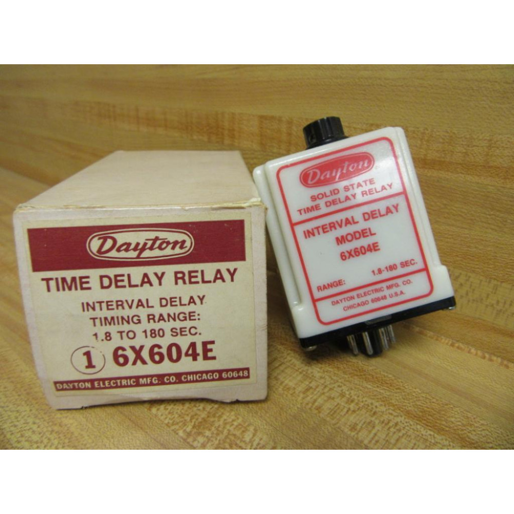 Dayton 6X604E Time Delay Relay