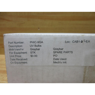 Graybar Electric PHIC-9GA Cell Replacement PHIC9GA