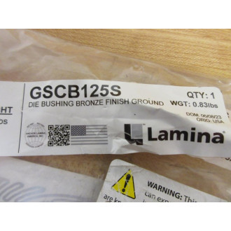 Lamina GSCB125S Die Bushing - New No Box