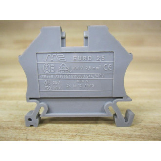 Morsettitalia EURO 2.5 Gray Terminal Block EURO 2,5 (Pack of 47) - New No Box