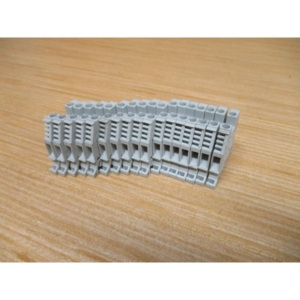 Allen Bradley 1492-W4 Terminal Blocks 1492W4 Gray (Pack of 17) - Used