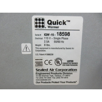 Sealed Air IQW-15-18598 Quick Warmer IQW1518598 - Used