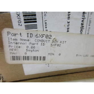 Dayton 6XF02 Conduit Box Kit