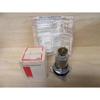 Cutler Hammer 10250T15112EXC Selector Switch With Key WKey Code MD10