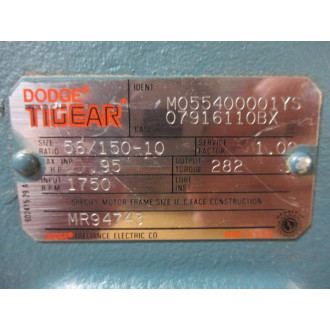 Dodge M055400001YS Tigear Gear Reducer 56150-10 - Used