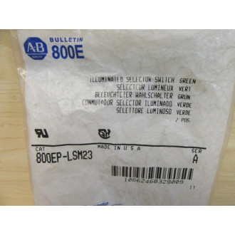 Allen Bradley 800EP-LSM23 2-Pos. Selector Switch 800EPLSM23