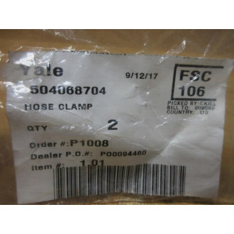 Yale 504068704 Hose Clamp (Pack of 2)