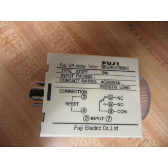 Fuji Electric ST3PF Off-Delay Timer AC250V 0-5 Seconds