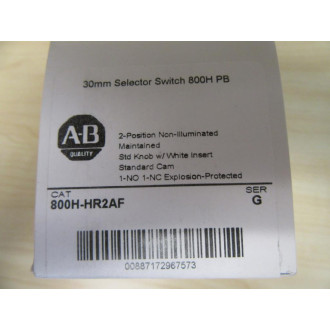 Allen Bradley 800H-HR2AF Selector Switch 800TC-XAF W800T-XA