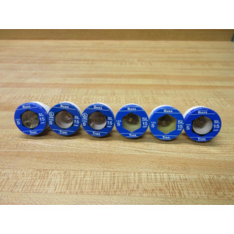 Buss SL-15 Bussmann Fuse Cross Ref 6F462 (Pack of 6) - New No Box