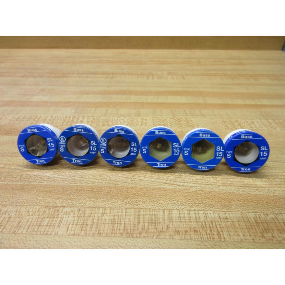 Buss SL-15 Bussmann Fuse Cross Ref 6F462 (Pack of 6) - New No Box