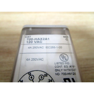 Allen Bradley 700-HAX2A1-120V AC Relay 700-HAX2A1-120VAC Series C - Used
