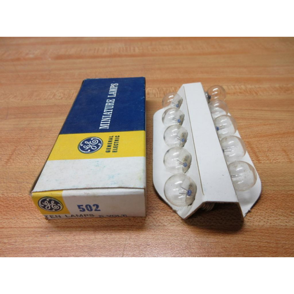 General Electric 502 GE Miniature Lamp Light Bulb GE502 (Pack of 10)