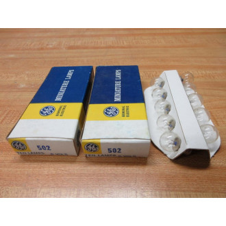 General Electric 502 GE Miniature Lamp Light Bulb GE502 (Pack of 10)