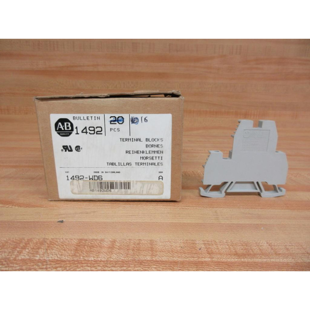 Allen Bradley 1492-WD6 Terminal Block 1492WD6 (Pack of 16)
