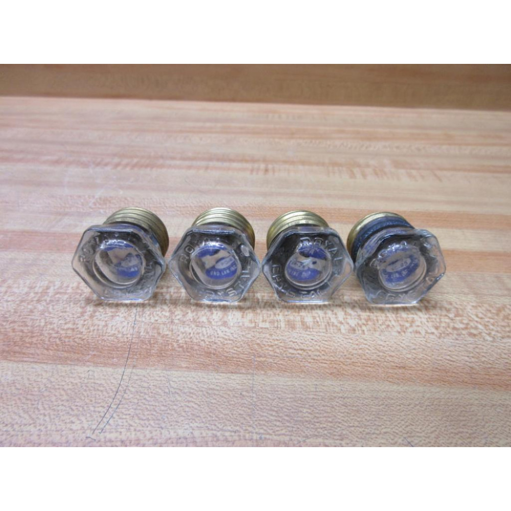 Royal 15A-125V Crystal Glass Plug Fuse 15A125V (Pack of 4) - Used