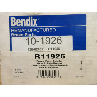 Bendix R11926 Master Brake Cylinder 10-1926 - Refurbished