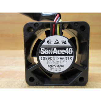 Sanyo Denki 109P0412H6D18 San Ace 40 Double Ball Fan (Pack of 3) - Used