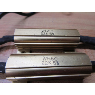 TT Electronics WH50-22KJI Wirewound Resistor WH50-22K WWires (Pack of 2) - Used