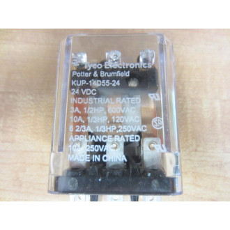 Potter & Brumfield KUP-14D55-24V DC Relay KUP-14D55-24VDC - New No Box