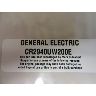 General Electric CR2940UW200E Lens Cap