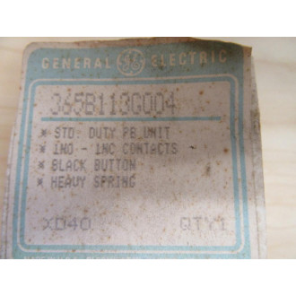 General Electric 365B113G004 Push Button Switch