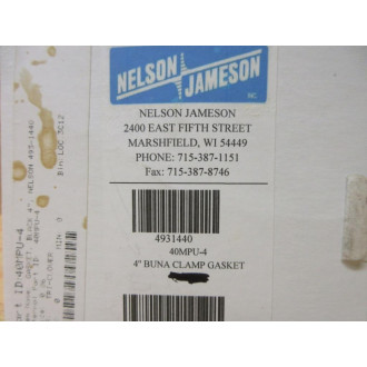 Nelson-Jameson 4931440 Clamp Gasket 40MPU-4 (Pack of 15)