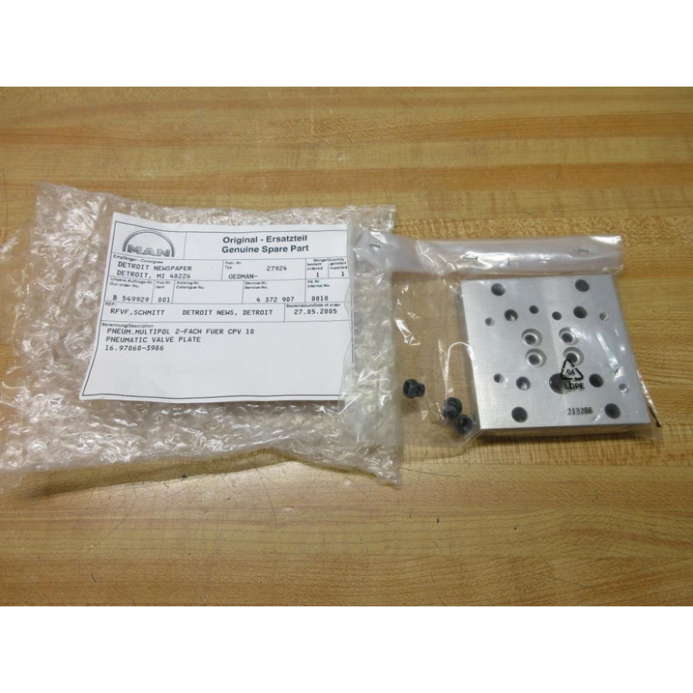 MAN 16.97060-3986 Pneumatic Valve Plate CPV10-VI-P2-M7-B