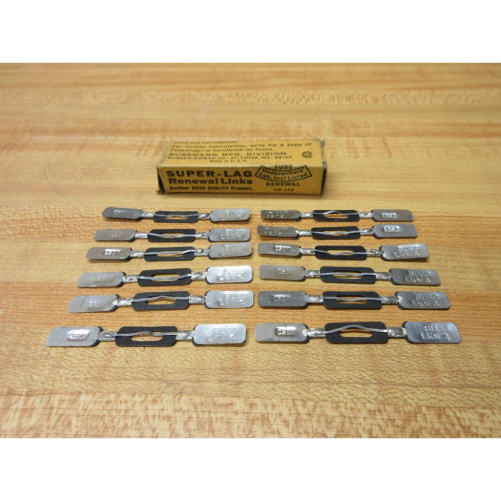 Buss LKN-4 Bussmann Renewal Fuse Link LKN4 (Pack of 12)