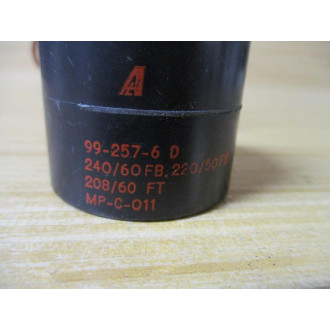 Asco 99-257-6 Coil 99-257-6-D 18" Wires - Used