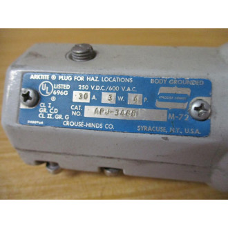 Crouse-Hinds APJ 3485 Eaton Plug Receptacle M-72 - Used